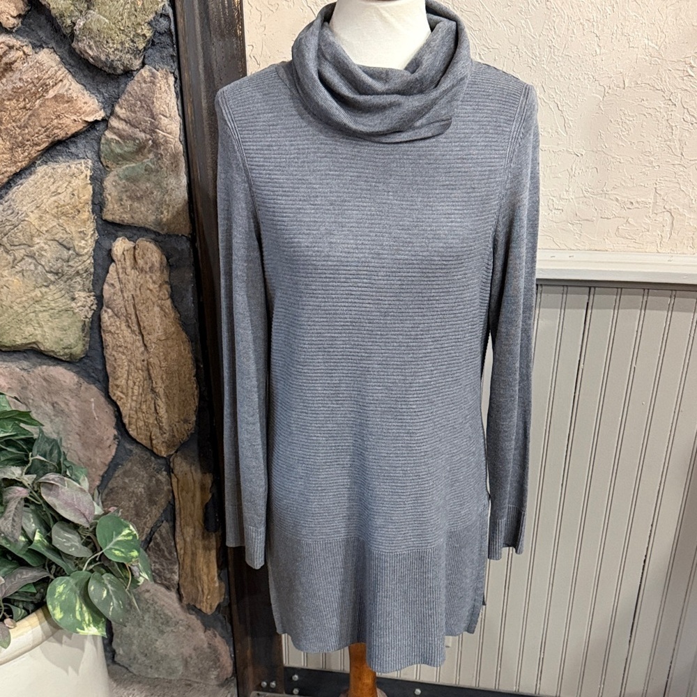 Adrienne Vittadini Charcoal Cowl Neck Sweater